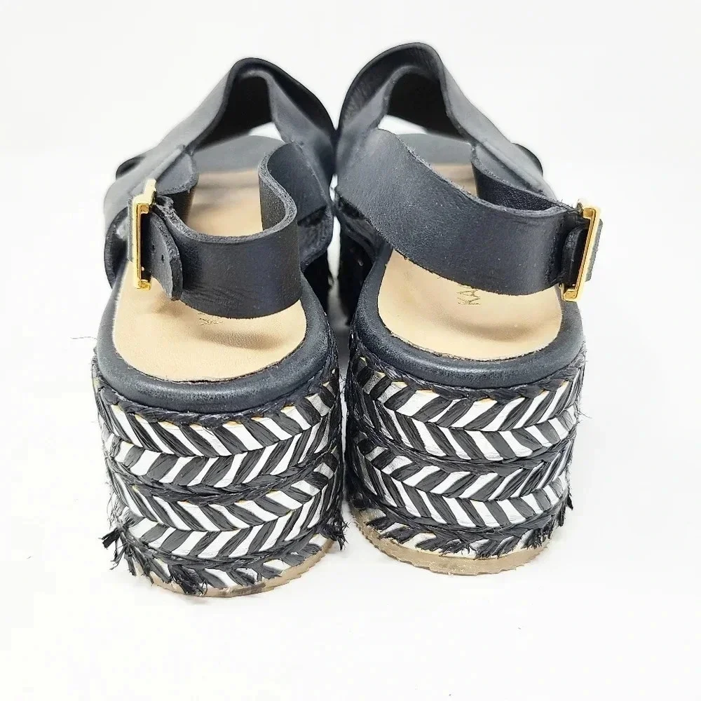 Kaanas Metalik Ada Crossover Platform Wedge Sandal